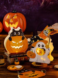 2907BA Halloween Decorations Pumpkin Lamp Decoration Candy Basket Decoration Small Gift Bucket Children's Gift Box Candy Bag