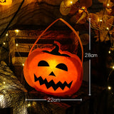 1707BA Halloween Kindergarten Handmade DIY Lantern Pumpkin Lamp Children's Homemade Decoration Satchel Luminous Candy Bag Lantern