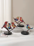 1607BA Cross-Border New Arrival Amazon Bird Decorations Decoration Home Office Desktop Flowers and Birds Wooden Craftwork