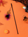 Halloween Cat Teaser Doll plus Feather Cat Self-Hi Toy Velcro Fastener Spider Pumpkin Cat Toy