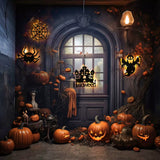 Halloween Witch Led Decorative Lamp Ghost Festival Wooden Luminous Hanging Ghost Light Party Atmosphere Layout Wall Stickers