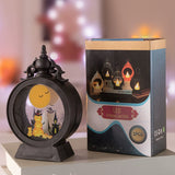 2808BA Halloween New Luminous Alarm Clock Led Small Wind Light Pumpkin Lamp Decoration Desktop Small Ornaments Haunted House Scene Layout