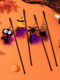 Halloween Cat Teaser Doll plus Feather Cat Self-Hi Toy Velcro Fastener Spider Pumpkin Cat Toy