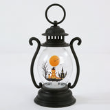 2808BA Halloween Decorations Retro Small Oil Lamp Electric Candle Lamp Satchel Kerosene Lamp Small Horse Lamp Creative Layout Gift