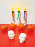 Halloween Dress up Pumpkin Lamp Skull Horror Atmosphere Luminous Toys Funny Candle Script Killing Haunted House Props