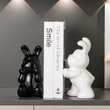 Home Decoration Creative Bunny Bookend Decoration Wine Cabinet Hallway Living Room Study Bookcase Children's Room Desktop Book End