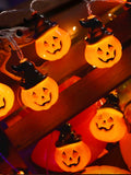 Halloween Decorations Pumpkin Lighting Chain Front Desk Shop Window Door Pendant Scene Layout Theme Party Supplies