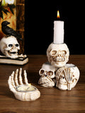 2907BA Cross-Border New Halloween Skull Resin Decorations Skull Ghost Festival Desktop Hallway Decoration Decoration Spoof Props