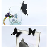 2907BA Black Artificial Butterfly Living Room Gardening Wall Decoration