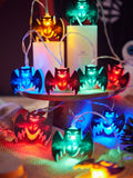 Halloween Decorations Pumpkin Lighting Chain Bat Ghost Skull DIY Hanging Ornaments Scene Layout Luminous New