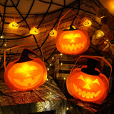 1707BA Halloween Kindergarten Handmade DIY Lantern Pumpkin Lamp Children's Homemade Decoration Satchel Luminous Candy Bag Lantern