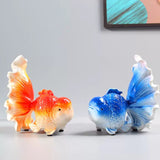 New Chinese Style Fan-Shaped Lucky Fish Decoration Office Home Living Room and Wine Cabinet Decorations Housewarming Gift