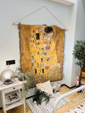 2907BA Klimt Abstract Oil Painting Wall Decorative Blanket Gold Thread