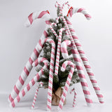 Christmas Decoration Children Dance Performance Crutch Candy Props Pink White Painted Studio Shooting Scene Layout