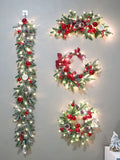 Christmas Wreath 40/50/6080cm Christmas Decoration Creative Decoration Gift Arrange Hangings Wreath Door Hanging