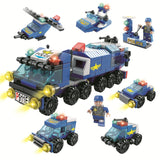 Small Particle Building Blocks Puzzle Assemble Deformation City Military Engineering Vehicle Puzzle Male Kids Gift Street View Aircraft Carrier