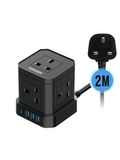 Cube Extension Lead with USB Slots