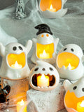 Ghost Candlestick Pumpkin Lamp Halloween Decorations Small Gifts for Children Gift Arrangement Decoration Props Decoration Candle