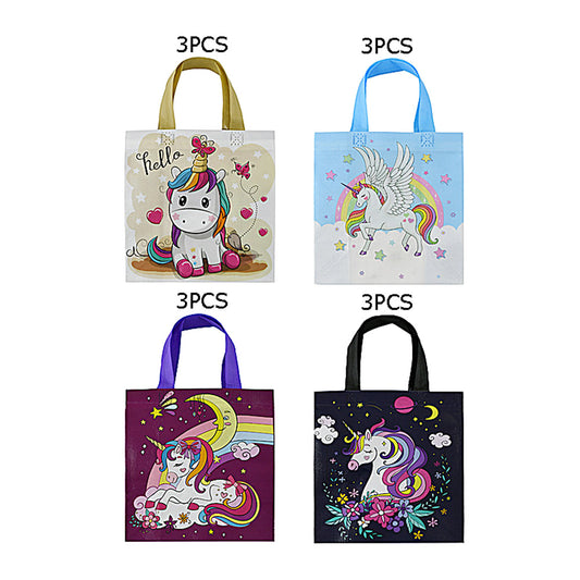 Unicorn Print Gift Bags (Sold By Dozen=$23.88)