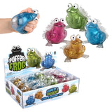 Puffer Metallic Frog Kids Toys In Bulk- Assorted