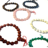 Wholesale Real Stone Combinations Stretchable Assorted Bracelets (Sold by DZ)