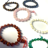 Wholesale Real Stone Combinations Stretchable Assorted Bracelets (Sold by DZ)