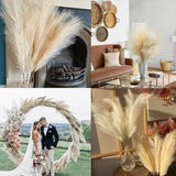 2808BA Artificial Pampas Grass 38''/97cm Tall Large Faux Pompas Grass Pompous Fluffy Fake Flowers for Vase Home Wedding Boho Decor