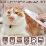 2907GP New Dog Paw Trimmer with LED Light Fully Waterproof Pet Hair Trimmer with LED Display Dog Clippers for Grooming 18mm Widen Blade