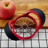 1007GG Red Black Apple Slicer Upgraded Version 12-Blade Large Apple Corer Stainless Steel Ultra-Sharp Apple Cutter Kitchen Tool Gadget