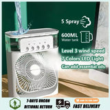 Portable 3 In 1 Fan AIr Conditioner Household Small Air Cooler LED Night Lights Humidifier Air Adjustment Home Fans Dropshipping