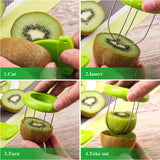 1007GG Kiwi Cutter Peeler Slicer Kitchen Detachable Creative Gadgets Stainless Steel Lemon Peeling Tools Fruits Salad Maker Accessories