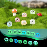 20Pcs Luminous Briquettes Elfs Black Ball Sprite Duck Figurine Home Decor Glowing Miniature Fairy Garden Decoration Accessories