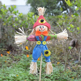 Halloween Scarecrow Decoration 40CM Fall Harvest Scarecrow Thanksgiving Standing Scarecrow Decor for Garden Yard Decor