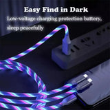 NNBILI Glowing LED Light USB 3 IN 1 cable