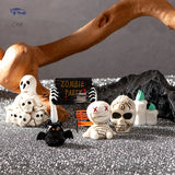 0709BA Figurine Miniature Lovely Cartoon Mummy Skull Micro Landscape Ornaments For Halloween Decorations Home Office Desk Room Decor