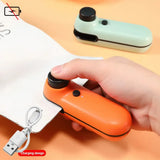Portable Mini Bag Sealer Heat Sealers with Cutter Knife 2 IN 1 USB Chargable Rechargeable Sealer for Plastic Bag Food Storage