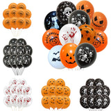 10/30pcs 12inch Scary Halloween Pumpkin Ghost Spider Latex Balloons Kids Globo Air Baloons Happy Helloween Birthday Party Supply