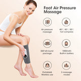 Eletric 360° Air Pressure Calf Massager 3 Modes Airbag Kneading Heated Massage Foot Leg Muscle Blood Circulation Relieve Fatigue