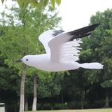 1707BA 1pc Simulated Feather Seagulls Bird Artificial Flying Bird Figurines for Home Garden Decor Party Hanging Ornament with Fish Line