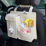 Car Back Seat Storage Bag Hanging Bag for Paper Towel Phone Storage Felt Bag Trash Can Organizer Car Travel Organizer
