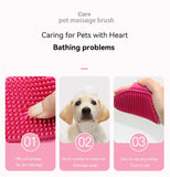 2907GP Soft Rubber Dog Cat Brush Pet Bath Silicone Comb Massage Comb Hair Remover Pet Supplies Dog Grooming Wash Cleaning Equipment