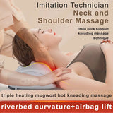 Upgraded 2 In 1 Neck Massager Pillow Cervical Spine Traction Back Shiatsu Massagers  Electric Body Car And Home Massage Pillows