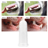 2307GP 2/1pcs Super Soft Pet Finger Toothbrush Cat Dog Silica gel Brush Bad Breath Tartar Teeth Care Tool Dog Cat Cleaning Pet Supplies