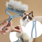 2907GP Cat brush Cat Fur Knot Cutter Pets Hair Removal Comb Dog Grooming Shedding Tools Double sided Stainless Brush Pet Products