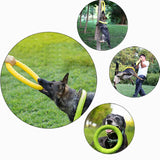 2307GP Dog Toys Pet Flying Disk Training Ring Puller Anti-Bite Floating Interactive Supplies Dog Toys Aggressive Chewing