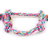 2307GP 1 pcs New Random Pet puppy chew toy cotton knot rope molar toy durable hemp rope knot dog toy pet Teeth Cleaning Supplies