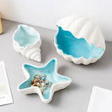 Jewelry Tray Sea Shell Decorative Ceramic Storage Scandinavian Room Decoration Room Trinkets New Year's Gift Home Decoration
