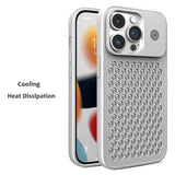 Luxury Heat Dissipation Cooling PC Phone Case For iPhone 15 Pro Max 14 Plus 13 12 11 New Breathable Black Cover With Aroma Sheet