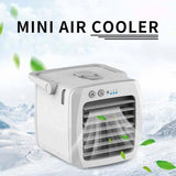 Mini USB refrigeration air conditioner home desktop small air cooler portable humidification water cooling fan