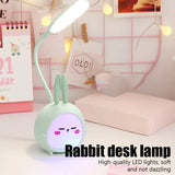 0407BA Cute Cartoon LED Desk Lamp USB Recharge Eye Protective Colorful Night Light For Student Study Reading Book Bedroom Bedside Lamp